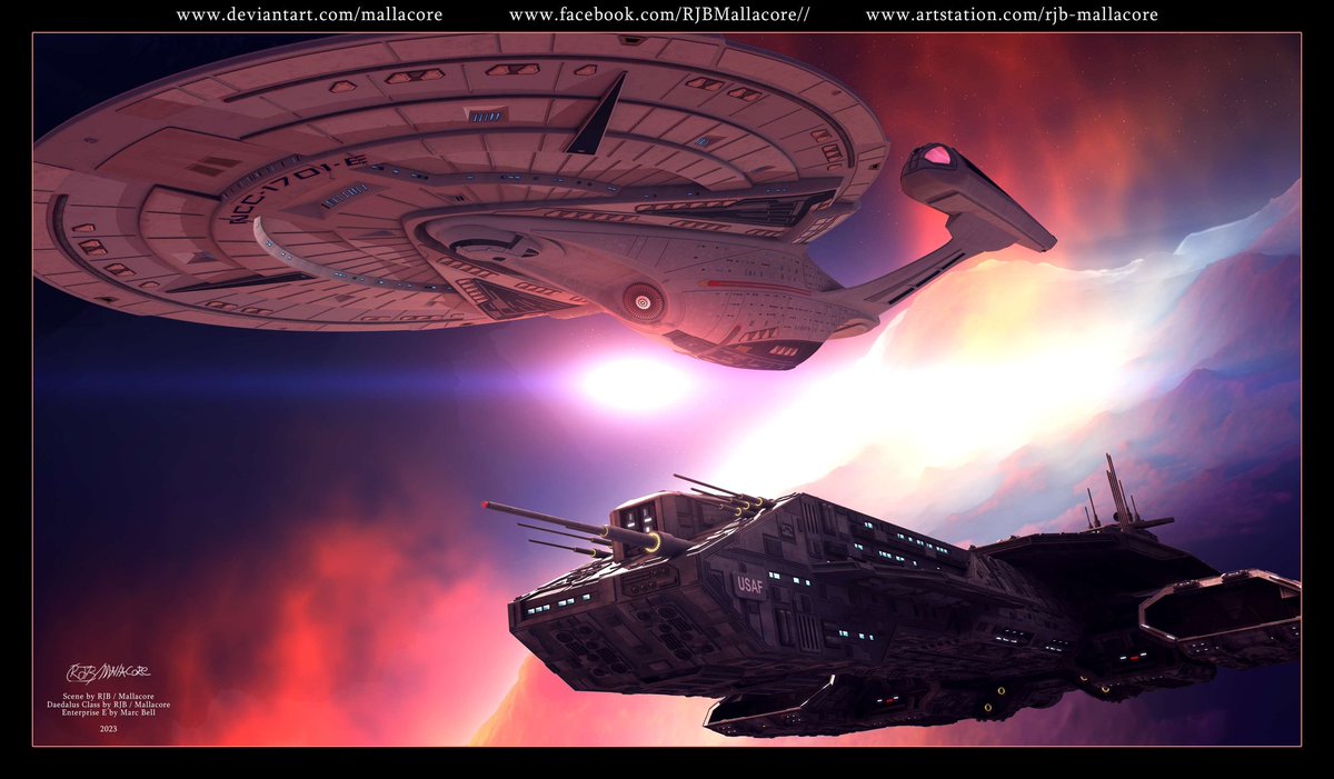 RJB_Mallacore's tweet image. If you could have any sci-fi crossover what would it be?
Enjoy.
#scifi #scifiart