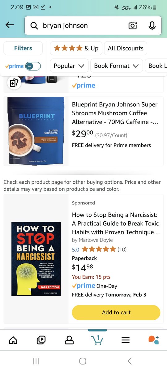 surfacebender's tweet image. For pity sake Amazon algo doin my man @bryan_johnson wrong!! 😝😝