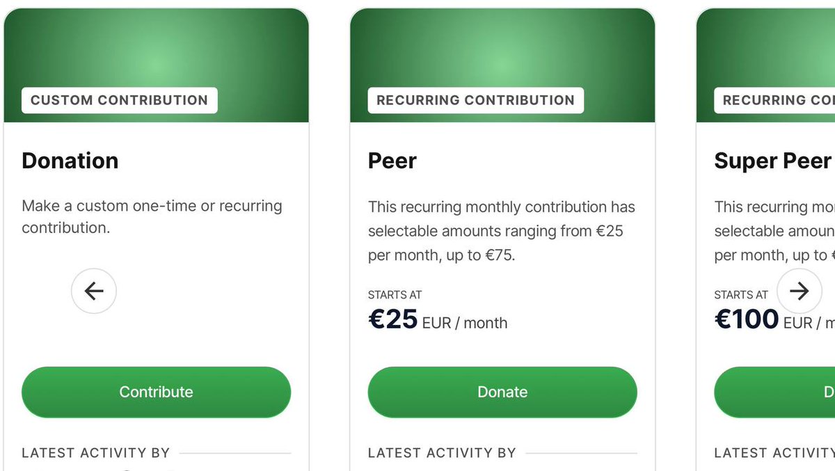 The Peercoin Foundation has a fundraising page setup at opencollective.com/peercoin to accept monthly recurring donations (similar to Patreon).

Unfortunately, the collective lost a number of its recurring contributors during a recent transition to a new fiscal host. We kindly ask