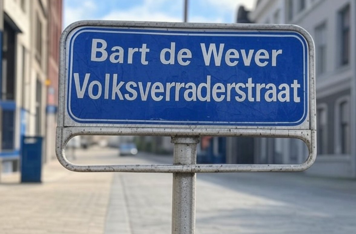 Bart De Wever, grootste Vlaamse volksverrader ooit, vereerd met een straatnaam.