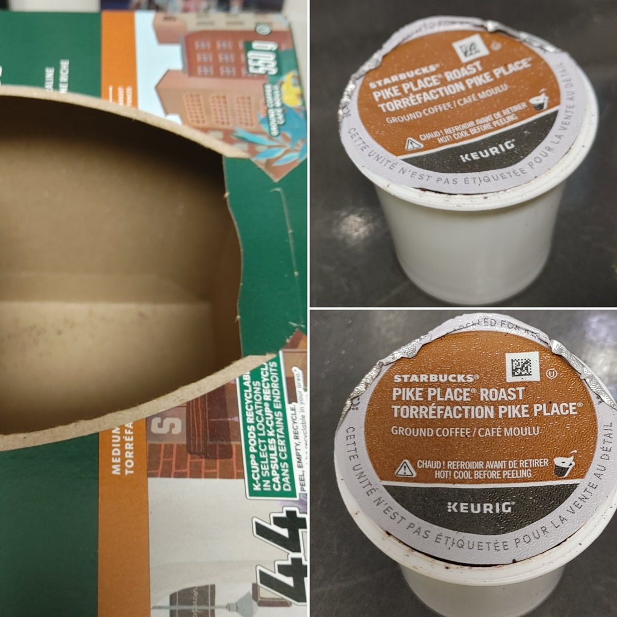 What About Ivan (@whataboutivan) on Twitter photo Found a Keurig pod that wasnt properly sealed in my 44 pack of <a href="/StarbucksCanada/">Starbucks Canada</a> Pike Place Roast. Grounds on the other pods and 1 less coffee I will get to drink.
Very disaapointing. Found a Keurig pod that wasnt properly sealed in my 44 pack of <a href="/StarbucksCanada/">Starbucks Canada</a> Pike Place Roast. Grounds on the other pods and 1 less coffee I will get to drink.
Very disaapointing.