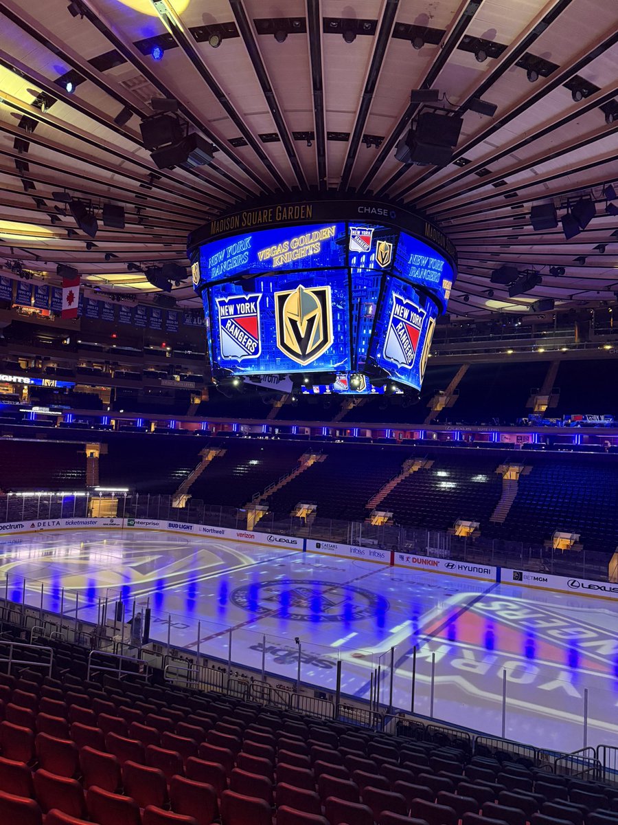 GoldenKnights's tweet photo. The stage is set 👀 https://t.co/AIAiJQh7fO