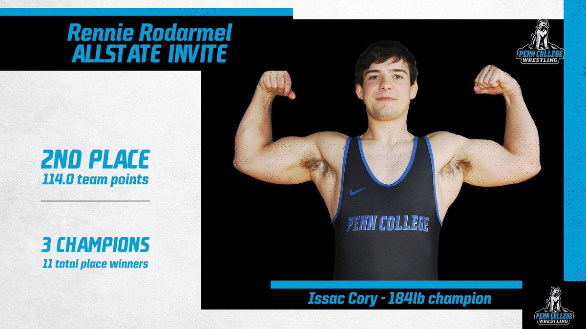 PctWrestling's tweet photo. 2️⃣nd place team finish today at the Lycoming Rennie Rodarmel Allstate invite bringing home 1️⃣1️⃣ placewinners and 3️⃣ champs!  

‼️CHAMPS‼️
🤼‍♂️ Noah Hunt, 141lbs CHAMPION
🤼‍♂️ Gavin Gomes, 157lbs CHAMPION
🤼‍♂️ Isaac Cory, 184lbs CHAMPION
#itsonyou https://t.co/EYy2JCdas3