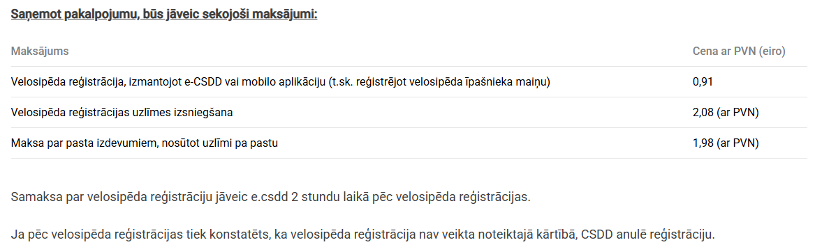 _Mo3_'s tweet photo. @CSDD_LV  Varbūt vajag aktualizēt datus par cenām reģistrējot velosipēdu? Vai tā ir kāda kļūda? https://t.co/en9jTgpfuZ
