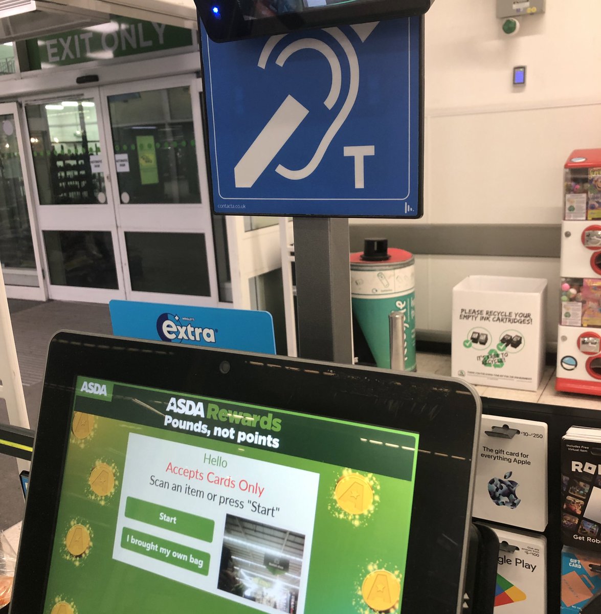 ContactaSystems's tweet photo. Contacta #HearingLoop spotting continues, this one at a self-serve checkout at @asda in #Poole in Dorset. Seen one - or installed one? Show us your pictures! https://t.co/J4CsBhuc4e