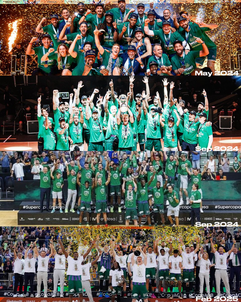 Esta imagen resume lo que ha sido el <a href="/unicajaCB/">UnicajaCB</a> los últimos 9 meses... 💜💚💜💚