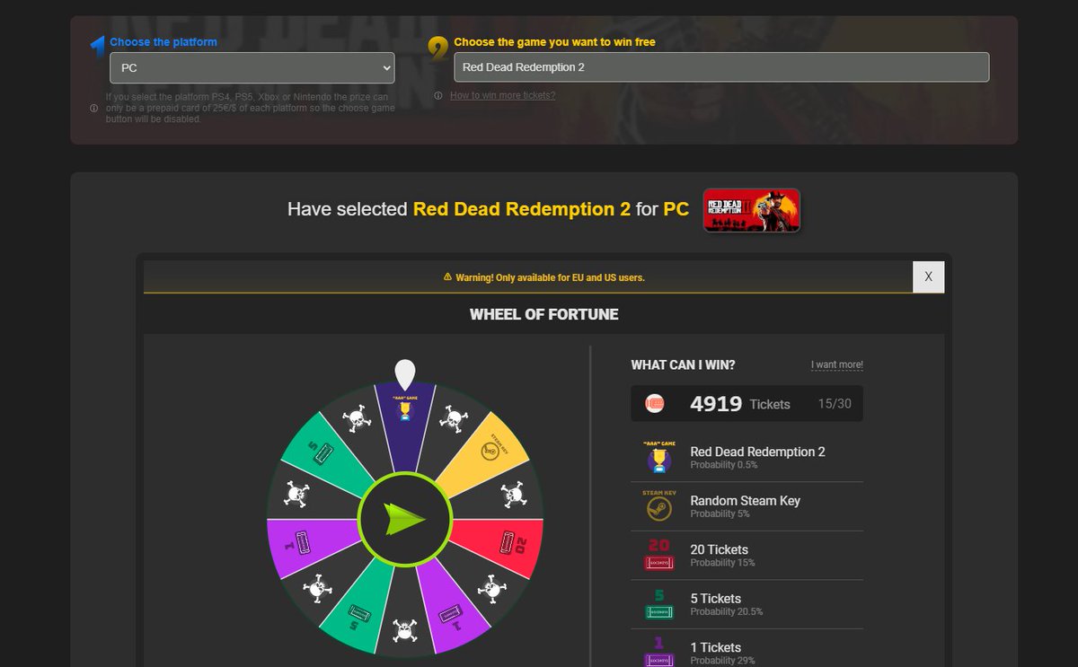 🔥The FORTUNE WHEEL is now available on a single page!   Choose the platform, the game you want to win and play...  gocdkeys.com/get-free-games #freegames #gocdkeys #juegosgratis #ofertaspc #pcdeals #videogames