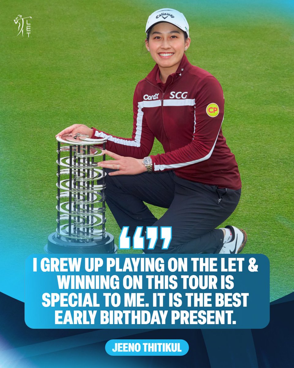 LETgolf's tweet image. Jeeno Thitikul turns 22 on Thursday but already has the perfect present 🎁🏆