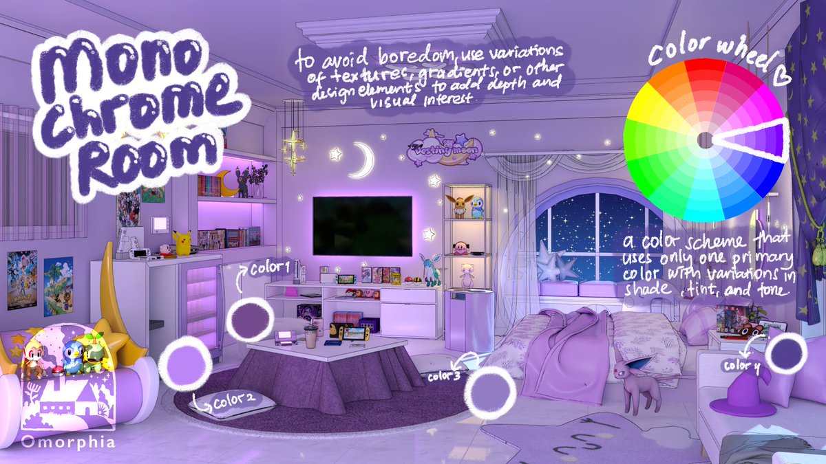 Omorphia1's tweet image. Use of color theory in interior ✨