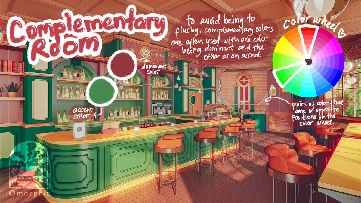 Omorphia1's tweet image. Use of color theory in interior ✨