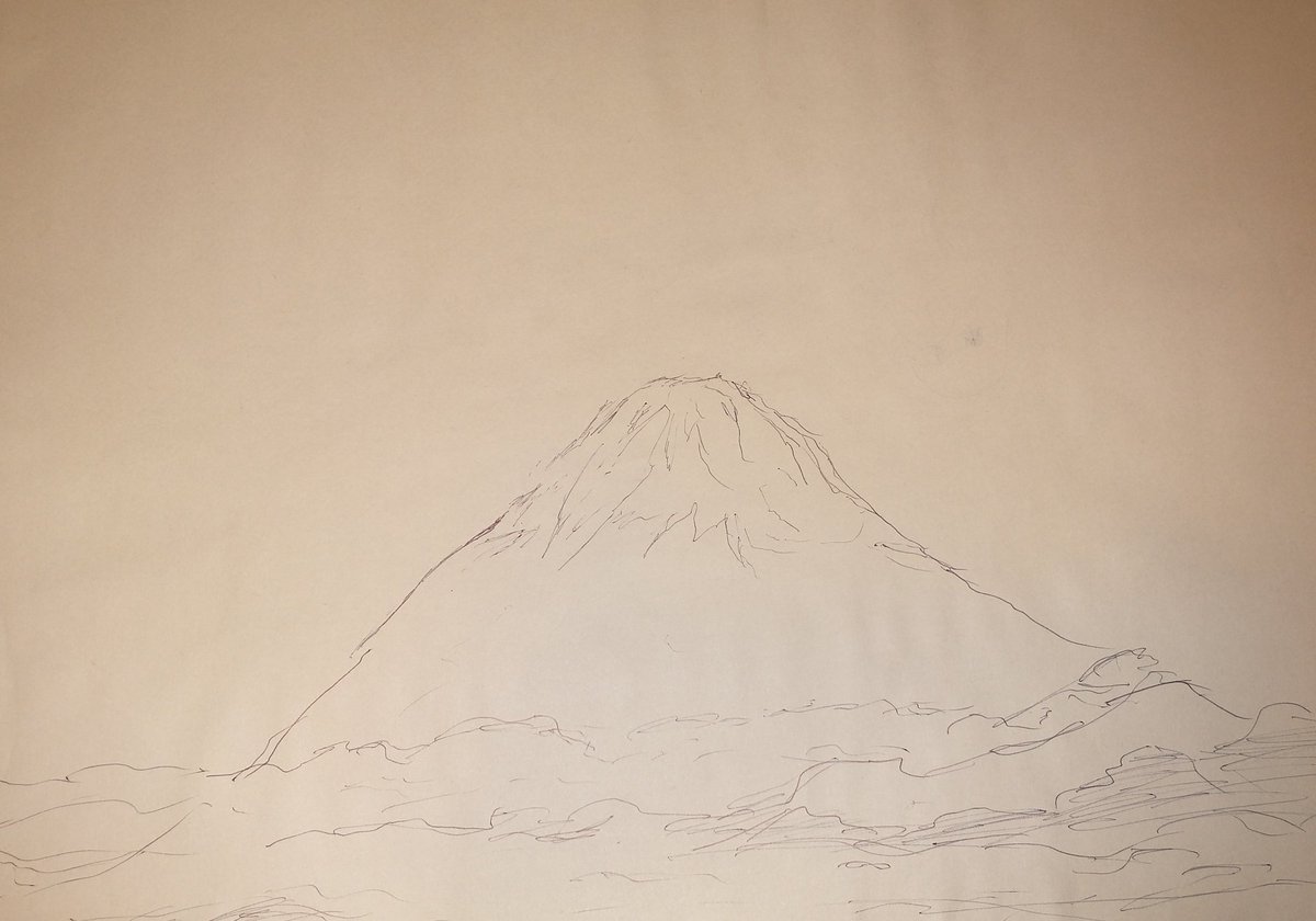 ノリで富士山描いた！
富士山の水は美味しそう