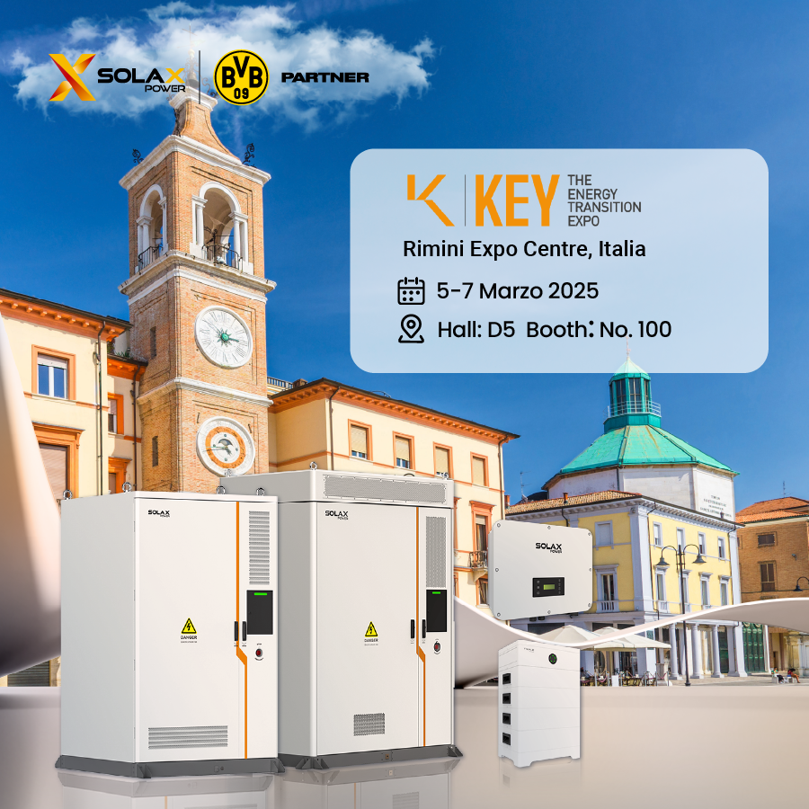 #SolaXExpo 📢We're thrilled to invite you to KEY - The Energy Transition Expo, #Europe's leading event for energy efficiency and renewable technologies! Taking place in #Italy, this expo brings together top industry leaders, innovators, and professionals from across the