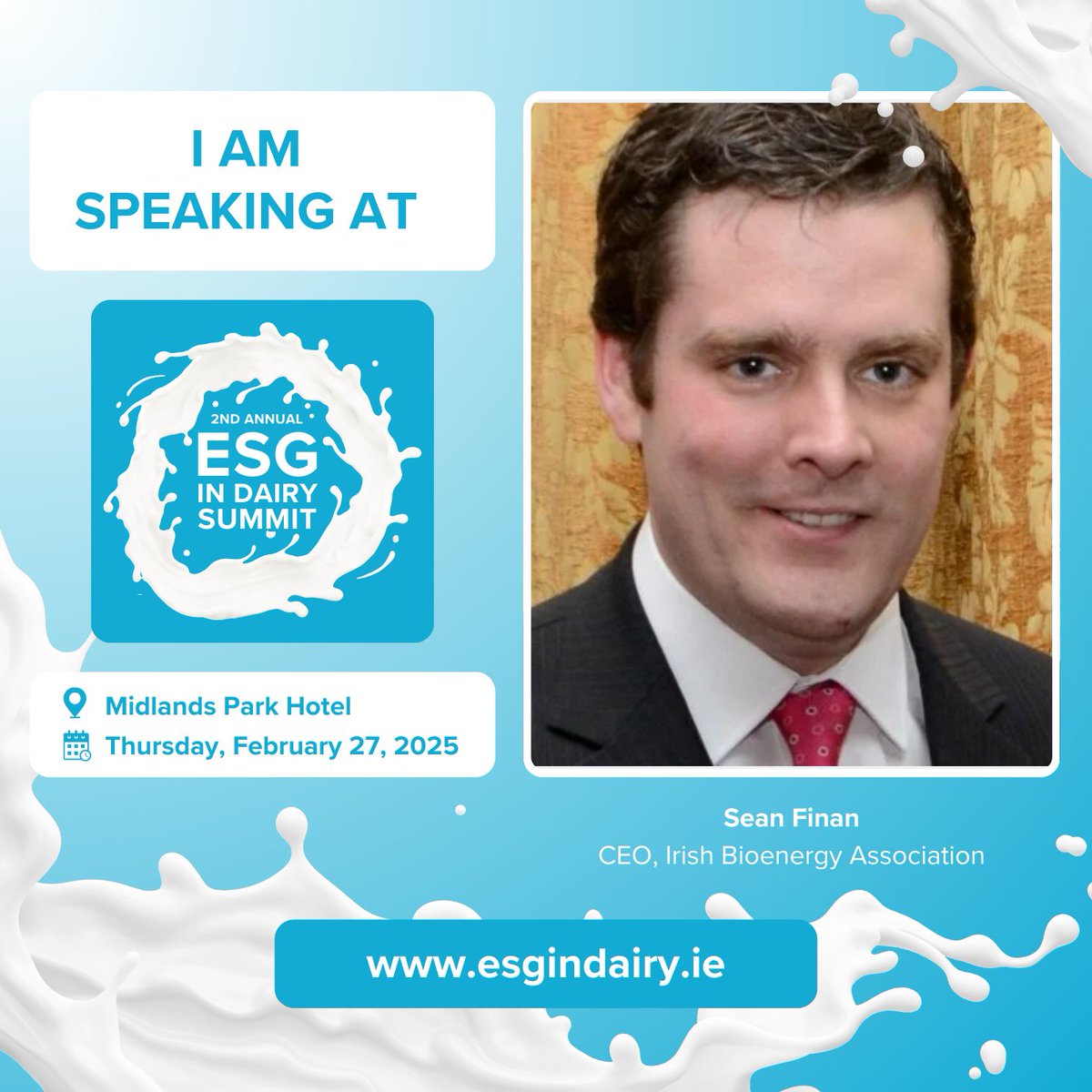 We are delighted to announce Sean Finan, CEO of the IBA will be speaking at the ESG in Dairy Summit.

The summit takes place on the 27th of February in The Midlands Park Hotel Portlaoise.

View the agenda here: esgindairy.ie/2025-agenda

Register now: eventbrite.ie/e/2nd-annual-e…