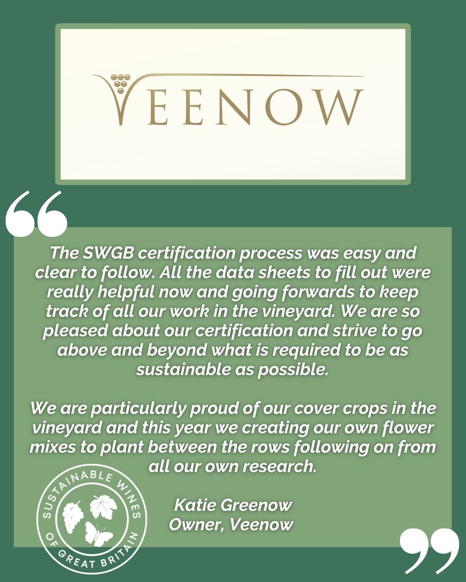 Congratulations to Veenow in Shropshire for passing their first (Green) Vineyard Audit.

This is an impressive achievement and we look forward to following their sustainability journey. Well done to the entire team!