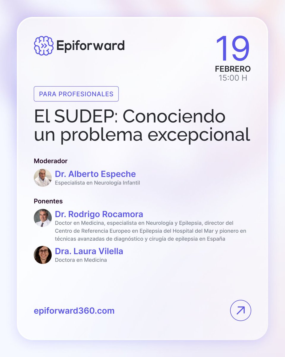 fedeepilepsia's tweet photo. Nuevas sesiones de #Epiforward2025

🥼Diagnóstico de las encefalopatías epilépticas y del desarrollo

🖤SUDEP: conociendo un problema excepcional

📋Workshop SIP

Directos 👉 https://t.co/8oDH1m0JuM

¡Os esperamos! #Fede #FederaciónEpilepsia https://t.co/JDzAZSyfNS