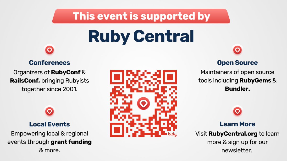 rubybanitsa's tweet image. It's a beautiful winter wonderland in Sofia today. ☃️ Join us at the Barter Community Hub at 7:00 PM for our Ruby Banitsa with Ivan Alexandrov and a lecture on building programming languages that will warm your soul.
Today's event is sponsored by @rubycentralorg and @fastly.