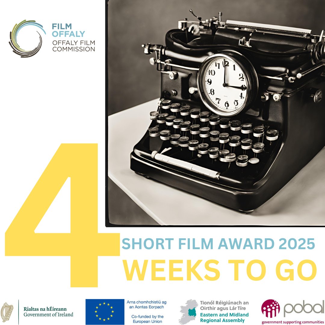 There's a little over four weeks to go to enter the FilmOffaly Short Film Award 2025.
Send us your scripts and you could receive script mentoring and €12,000 towards the cost of production.
Check out filmoffaly.ie
#shortfilms #filmawards  #filmmaking #ScriptWriting