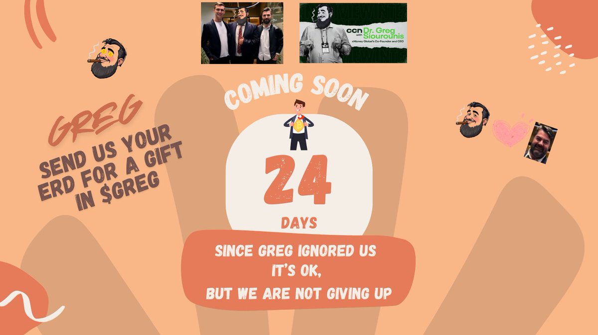 IamGreg (@iamgreg_meme) on Twitter photo GREG morning all !!
This message is for <a href="/XmoneyGreg/">Greg Siourounis</a> !!!
Send us your ERD so we can send you a gift in $GREG!
We are waiting...waiting and waiting but not losing hope!!!
$GREG $UTK $EGLD
<a href="/MultiversX/">Multiversá•˝</a> <a href="/xMoney_com/">xMoney.com</a> GREG morning all !!
This message is for <a href="/XmoneyGreg/">Greg Siourounis</a> !!!
Send us your ERD so we can send you a gift in $GREG!
We are waiting...waiting and waiting but not losing hope!!!
$GREG $UTK $EGLD
<a href="/MultiversX/">Multiversá•˝</a> <a href="/xMoney_com/">xMoney.com</a>