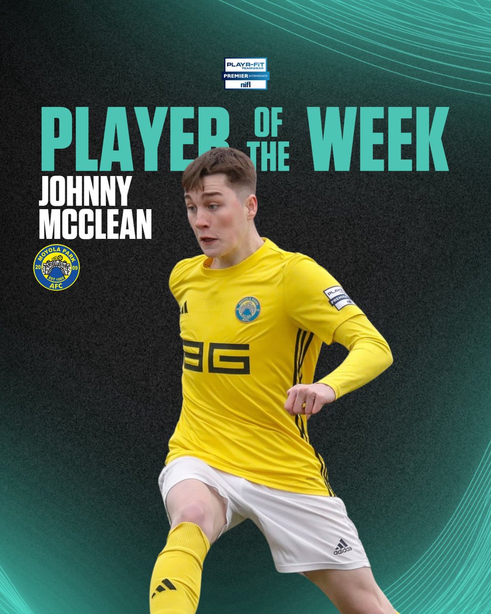 NI Football League (@officialnifl) on Twitter photo ✅ Vital goal
✅ Three points for <a href="/MoyolaParkFC/">Moyola Park FC</a>
Johnny McClean is your #PlayrFitPIL Player of the Week 🏆 ✅ Vital goal
✅ Three points for <a href="/MoyolaParkFC/">Moyola Park FC</a>
Johnny McClean is your #PlayrFitPIL Player of the Week 🏆