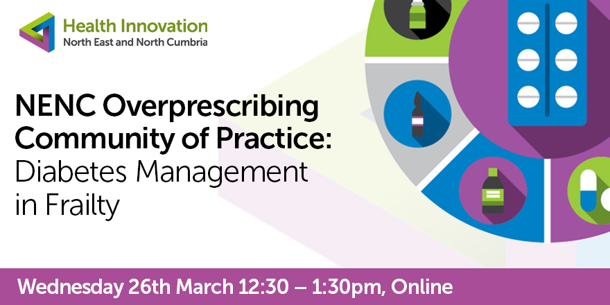 HI_NENC's tweet photo. Join our next #Overprescribing Community of Practice: Diabetes Management in Frailty! This session will explore how we can tailor treatment for people with frailty.
📅 26th March | 12:30-13:30
Register: https://t.co/LSpdbBcX0X https://t.co/bTgOObG1EQ