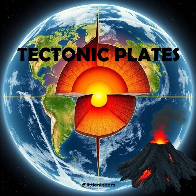 Fun Facts!  GEOLOGY - Tectonic Plates

🌋🌋🌎🌍🌐🌐

Earth's Puzzle Pieces: Tectonic plates are like giant puzzle pieces that make up the Earth's surface. There are about 7 major plates and many smaller ones. They fit together but are always moving, very slowly, just like a