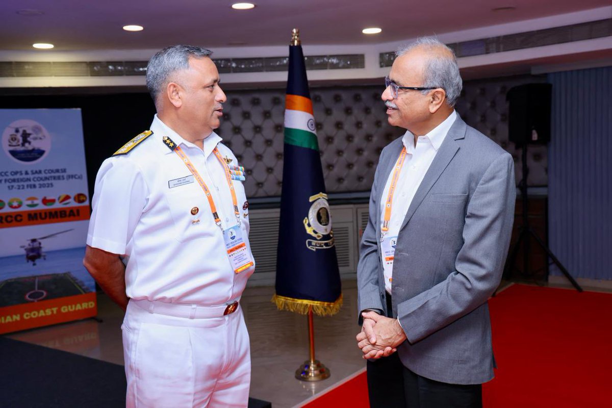 IndiaCoastGuard's tweet image. As part of the Indian Technical and Economic Cooperation #ITEC programme, @IndiaCoastGuard #MRCC #Mumbai is hosting 22 international trainees from 06 Friendly Foreign Countries #FFC for MRCC Ops &amp;amp; #SAR course (17-21 Feb 2025). Inaugurated by IG Bhisham Sharma, PTM, TM, #COMCG…