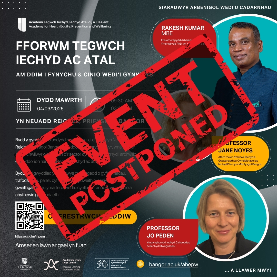 We regret to inform you that our Health Equity and Prevention Forum, originally scheduled for March 4th, has been postponed due to unforeseen circumstances. A new date will be announced shortly.