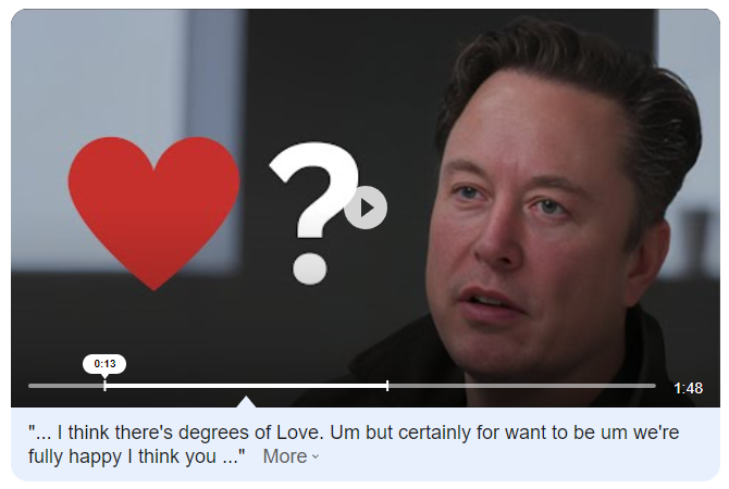 topcoolclips's tweet photo. @elonmusk is fully happy for LOVE.

Congratulation for the 4th GF @stclairashley 

Now 13 number is unlucky so do one more 🤣😂 https://t.co/ZoEo6Rxxx1