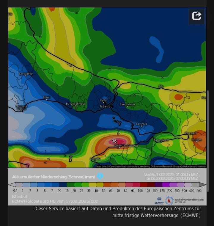 ❄️☃️❄️☃️❄️☃️
Günaydın herkese... 
19-23 Şubat sisteminde son durum (Trakya - Marmara) 
19 şubat Trakya'da kar yağışları etkili olmaya başlayacak ancak yağışlar orta kuvvette ve bölgesel olarak etkili
20 şubata geçişte kar etkisini Trakya'da kaybederek Marmara'nın doğusuna doğru