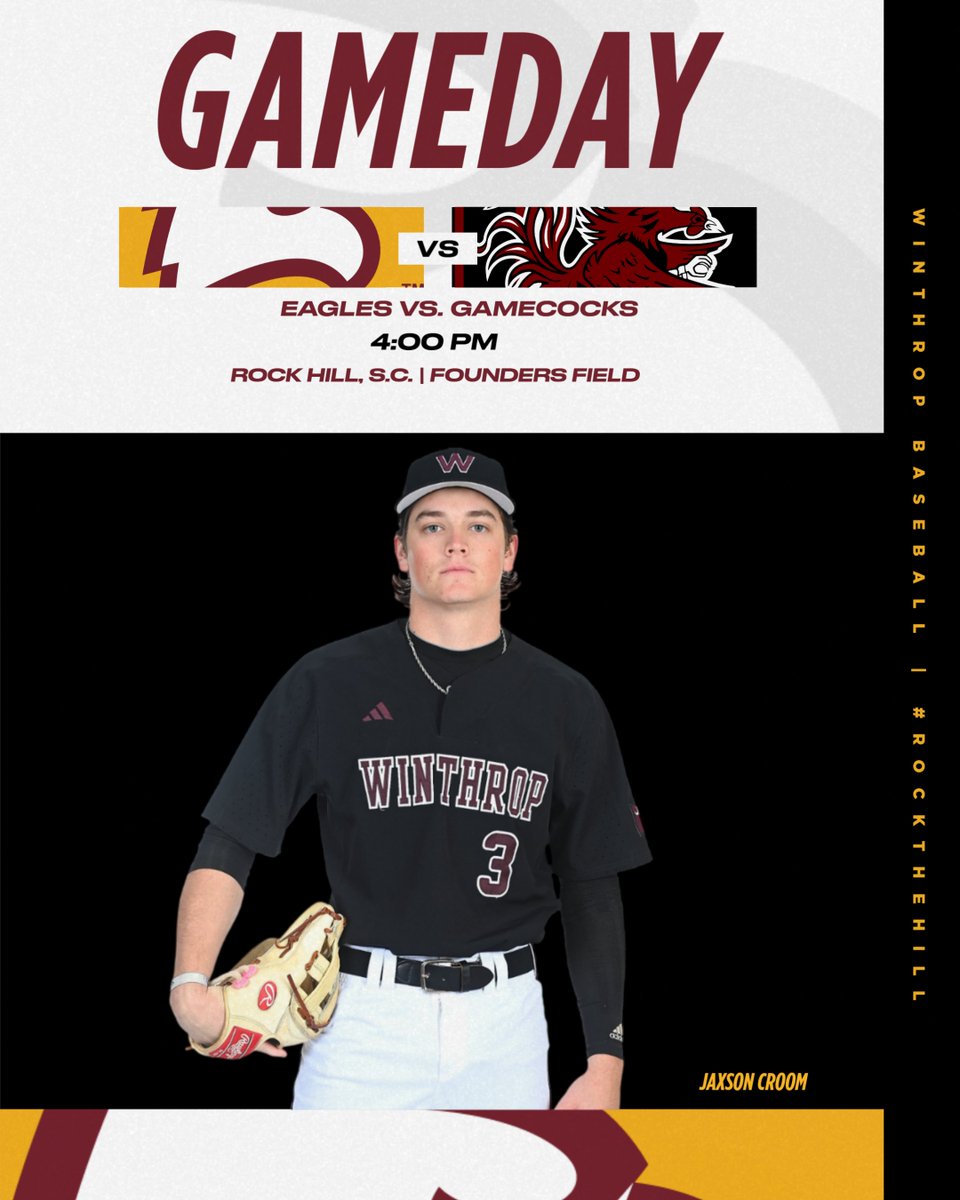 WinthropBSB's tweet photo. 𝐇𝐔𝐆𝐄 𝐈𝐍-𝐒𝐓𝐀𝐓𝐄 𝐒𝐇𝐎𝐖𝐃𝐎𝐖𝐍 

🆚South Carolina
⏰4:00 PM
📍Rock Hill, S.C. | Founders Field
📺https://t.co/x7X70gB4F6
📊https://t.co/rc3OASoN3n
🎟https://t.co/4Z3GTMHHHT https://t.co/D3HWGU7MRr