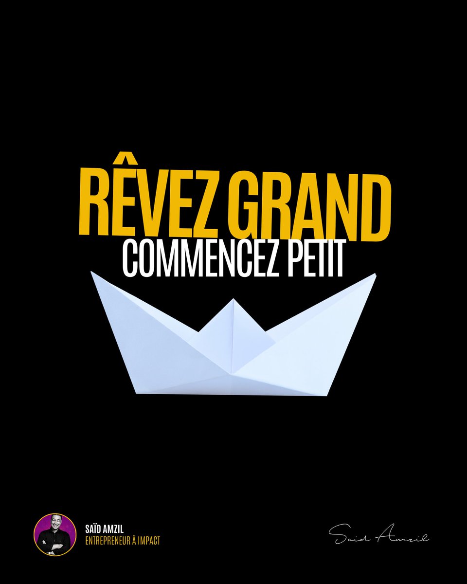 Ne vous méprenez pas. 

Rêver Grand tout en commençant petit est tout sauf une erreur.

Dans la plus modeste des graines sommeille déjà l’arbre qu’elle deviendra... 

La seule erreur n'est pas de commencer petit, mais plutôt de croire que l’on doit le rester. 🔥

#RêveGrand