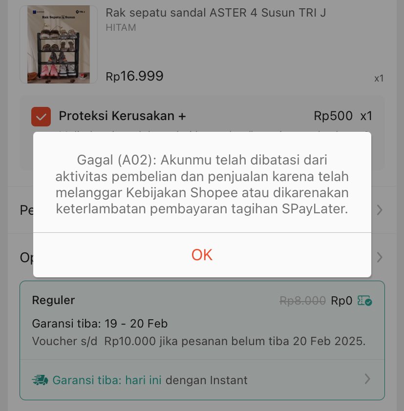 shinspaces's tweet photo. Telbay spj + spl sampe akun shopee dibatasi. Ada yg kyk gini juga ga😔 https://t.co/ZPhbPzFjmv