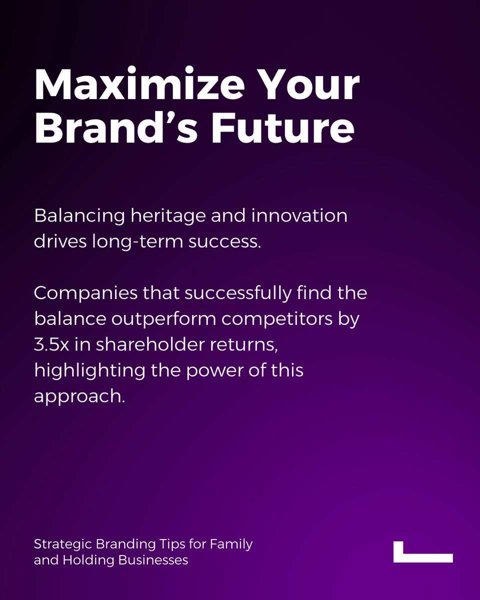 Family businesses thrive by blending innovation with purpose, driving growth and a competitive edge.

In Part 3 of our Strategic Branding Tips, we explore:
- Purpose-driven innovation
- Integrating legacy and innovation
- Boosting shareholder returns

loom.ly/Ug9Q4Vg