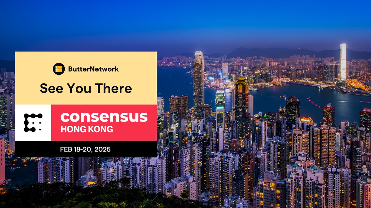 ButterNetworkio's tweet photo. Tomorrow is the day! 🚀 See you!! 🌟#ConsensusHK2025 #ButterNetwork https://t.co/cCygqbFH3U