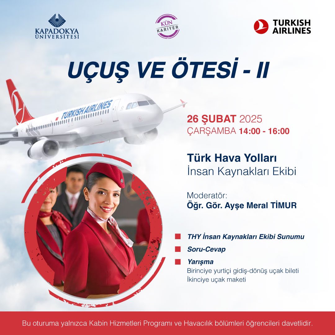 Sen de kariyerini Türk Hava Yolları ile şekillendirmek ister misin?