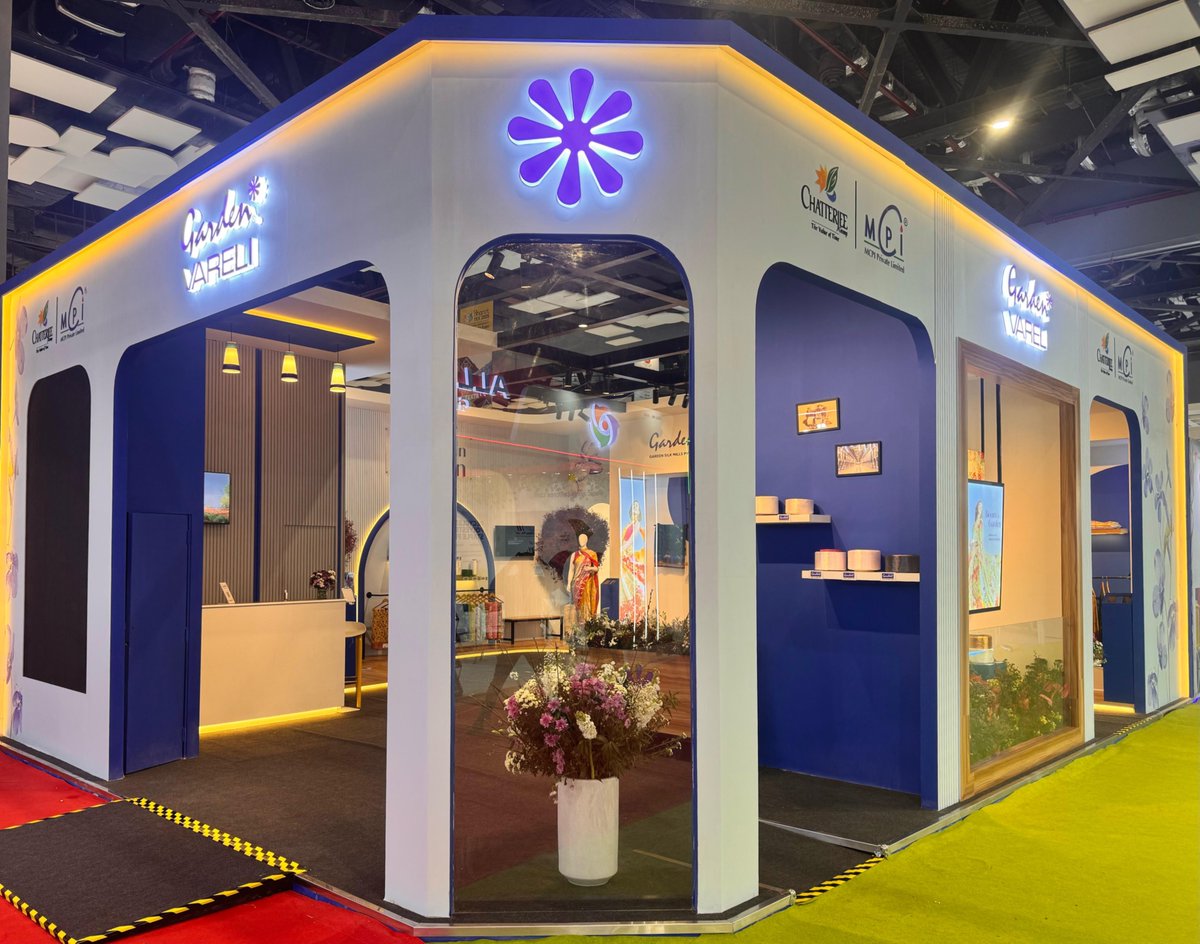 abcadvt's tweet photo. Garden Vareli showcased its elegant pavilion at Bharat Tex 2025—the largest global textile event in India, at Bharat Mandapam, New Delhi.
A highlight of the pavilion was the virtual design studio

#GardenVareli #BharatTex2025 #GlobalTextileShow #BloomInGarden https://t.co/MbUtdG3doZ