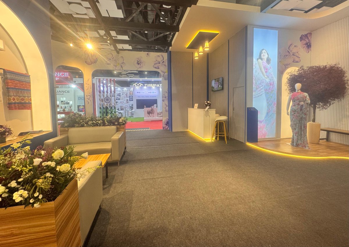 abcadvt's tweet photo. Garden Vareli showcased its elegant pavilion at Bharat Tex 2025—the largest global textile event in India, at Bharat Mandapam, New Delhi.
A highlight of the pavilion was the virtual design studio

#GardenVareli #BharatTex2025 #GlobalTextileShow #BloomInGarden https://t.co/MbUtdG3doZ