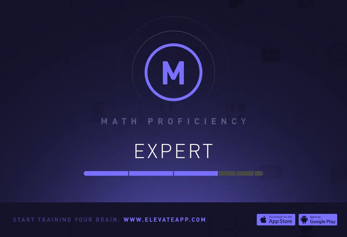 My skill level on <a href="/ElevateApp/">Elevate</a> in Maths is now Expert. Download the app for free: taps.io/elevateapp?af_…