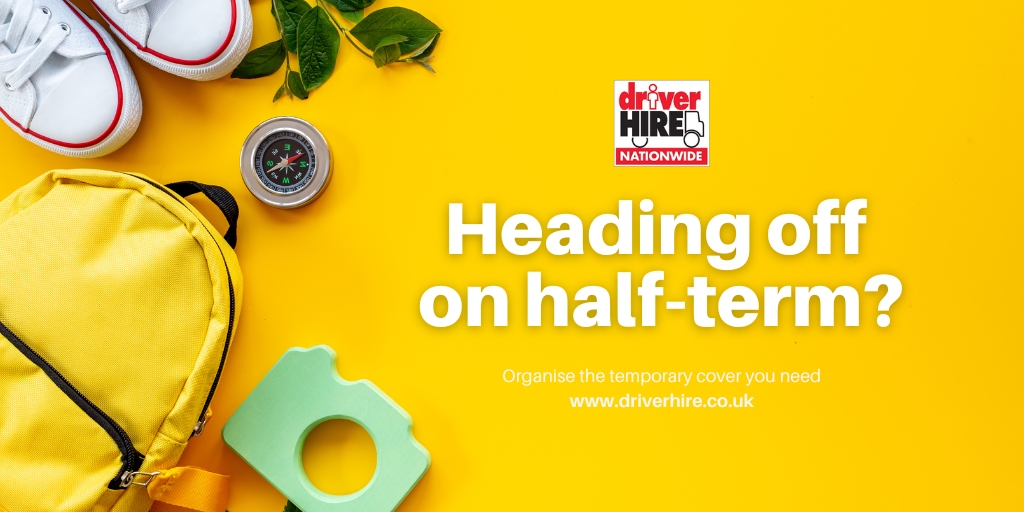 Half term is finally here!  If you or your staff are taking time off and you need some extra help give us a call on 01202 497597 or email us at bournemouth@driverhire.co.uk