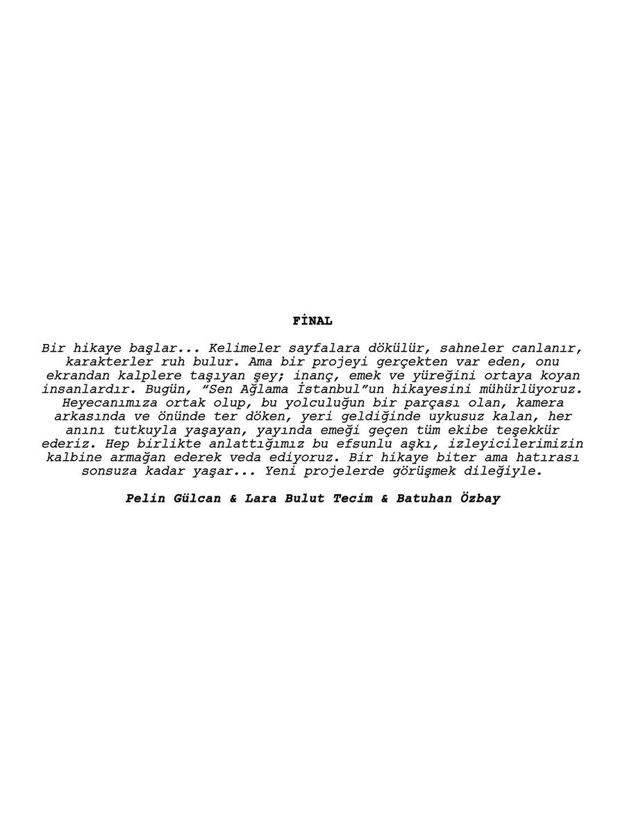 #SenAğlamaİstanbul ❤️‍🩹