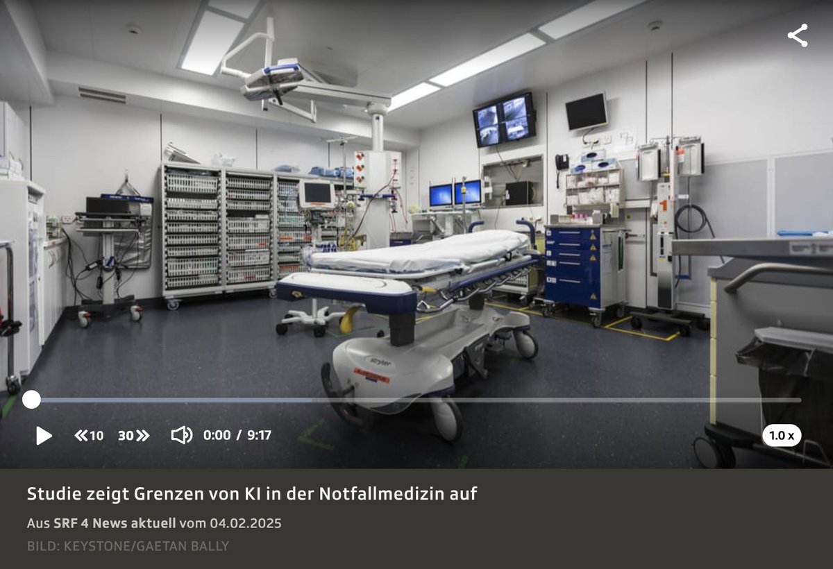 NFP 77 Digitale Transformation (@nrp77_digital) on Twitter photo 🔎 «Von der Zeit, wo eine KI in solch hochvolatilen Situationen eine sinnvolle Unterstützung bringen kann, sind wir noch sehr weit entfernt.»
So Prof. Dr. med. <a href="/wolfhautz/">Wolf Hautz</a>, Studienleiter, im Interview mit <a href="/srfnews/">SRF News</a>.
👉 Mehr: srf.ch/news/schweiz/k…
<a href="/inselgruppe/">Insel Gruppe</a> 🔎 «Von der Zeit, wo eine KI in solch hochvolatilen Situationen eine sinnvolle Unterstützung bringen kann, sind wir noch sehr weit entfernt.»
So Prof. Dr. med. <a href="/wolfhautz/">Wolf Hautz</a>, Studienleiter, im Interview mit <a href="/srfnews/">SRF News</a>.
👉 Mehr: srf.ch/news/schweiz/k…
<a href="/inselgruppe/">Insel Gruppe</a>