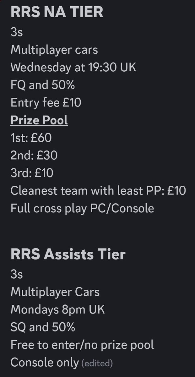 Sign ups for season 3 open on Wednesday!

discord.gg/nqqsqwRv9q