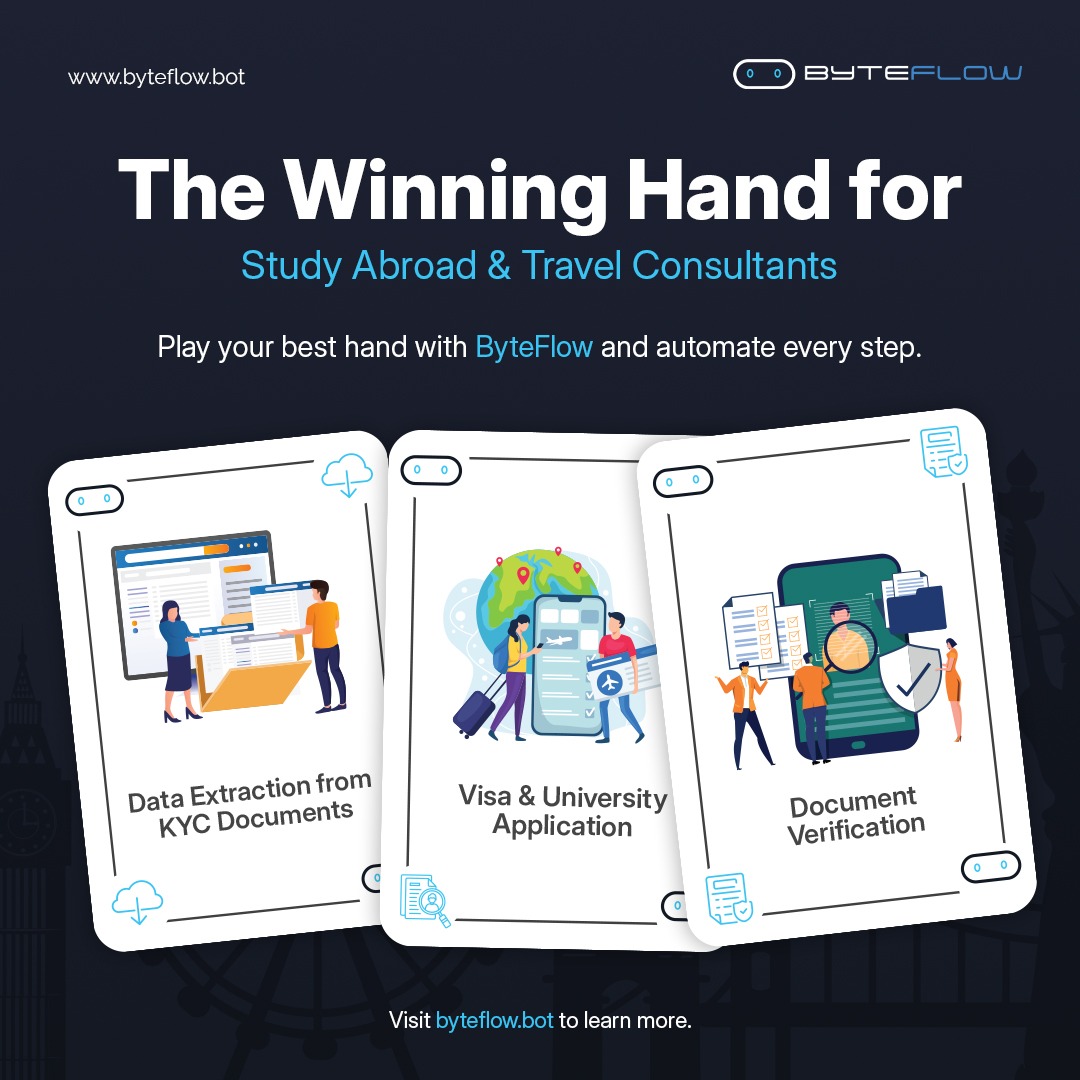 ByteFlowBot's tweet image. Why Take Risks When You Can Play to Win? 🃏

Your best hand? Automation.
Your winning move? ByteFlow.

🌐 Visit byteflow.bot to take control today!

#ByteFlow #Automation #StudyAbroad #TravelTech #WorkSmarter