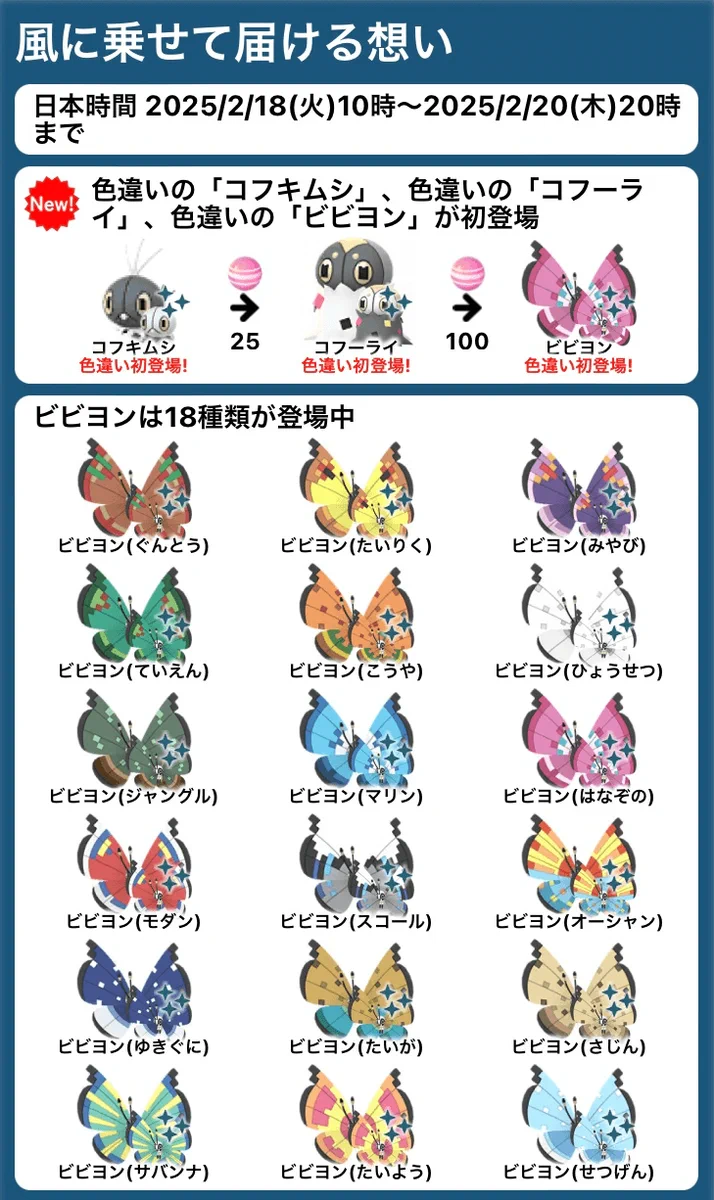 ポケモンgo ビビヨン 掲示板