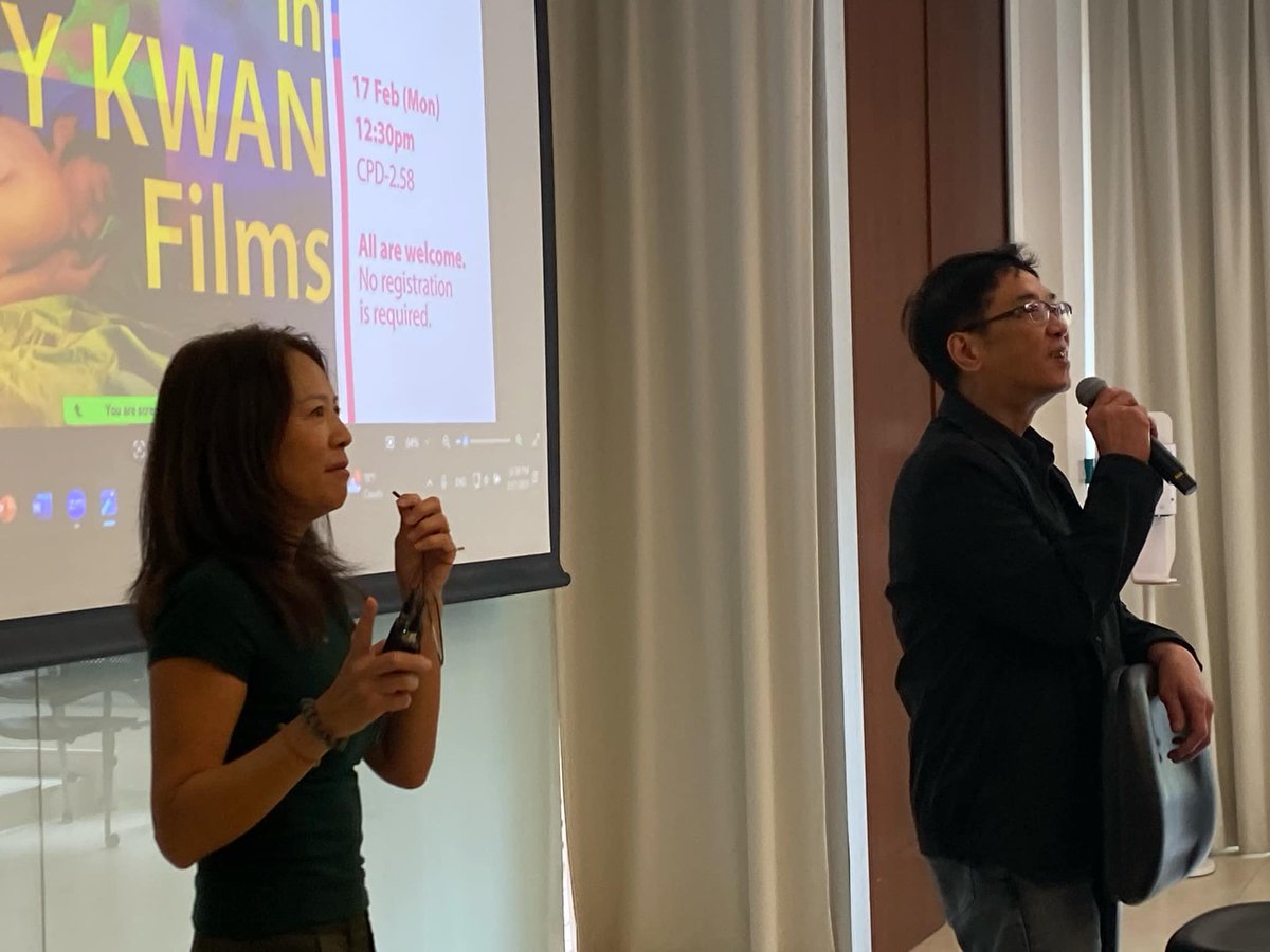 History_HKU's tweet image. Thank you to Hong Kong director Mr. Stanley Kwan for joining Dr. Crystal Kwok at today&apos;s public lecture for HIST2212 Performing History! #HKU #HKUHistory #HKCinema