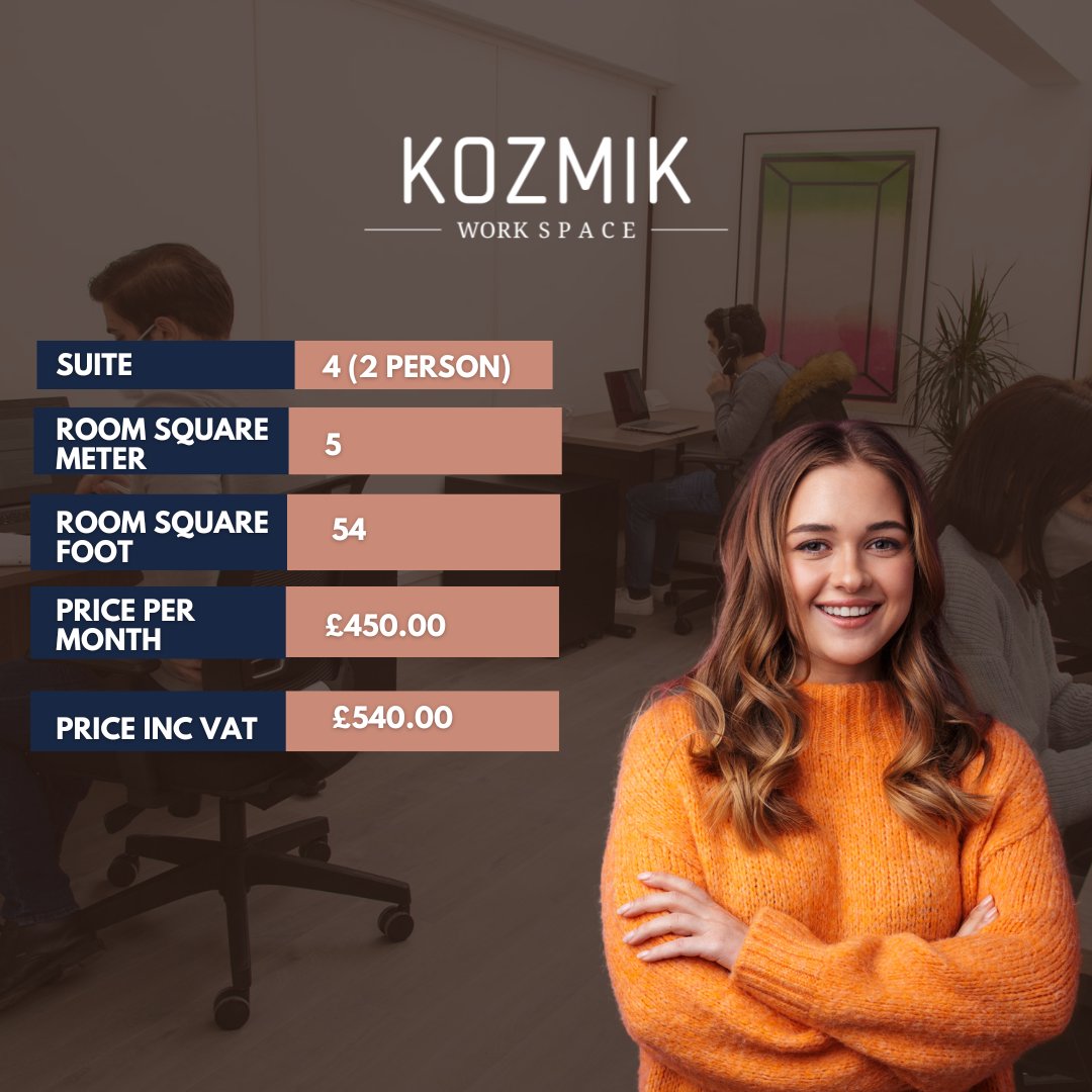 KozmikWS's tweet image. Office for two, fully equipped and ready to use!
#OfficeForTwo #ReadyToWork #ComfortableWorkspace #CoworkingSpaces #LondonCoworking