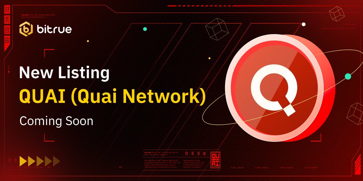 BitrueOfficial's tweet image. 🔥 New listing $QUAI is coming to #Bitrue Spot. @QuaiNetwork

🔹 Deposit: TBA
🔹 $QUAI/USDT trading: Feb 19, 2025

🌟 New Users: bitrue.com/rewards?cn=399…

👉 Details: support.bitrue.com/hc/en-001/arti…