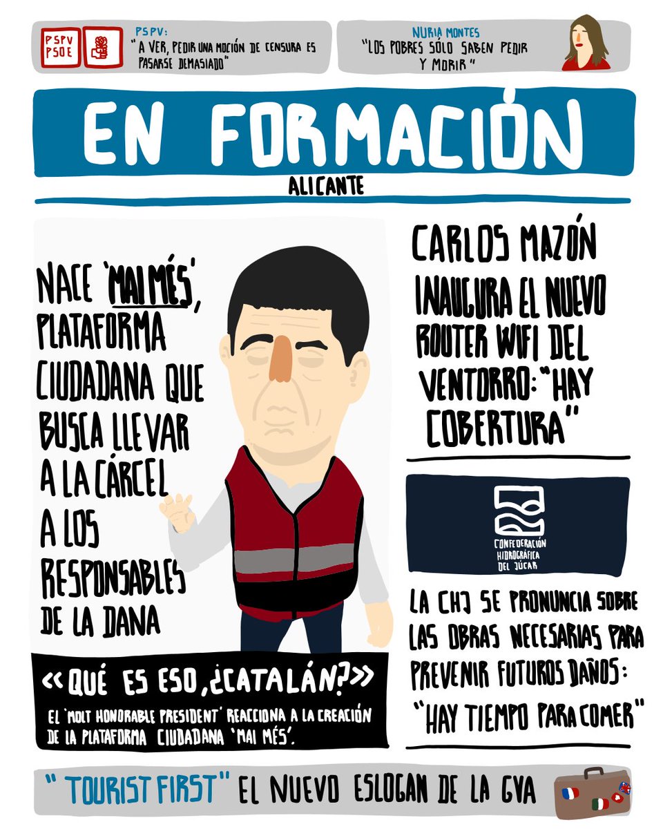 Mai Més València (@maimesvlc) on Twitter photo La portada del diari "En Formación" que ens ha fet <a href="/Garabatxs/">Dibujitos Aleatorios</a> és senzillament genial.
Continuem sumant col.laboradors al nostre projecte.
#MaiMesValencia
#MazonDimissio La portada del diari "En Formación" que ens ha fet <a href="/Garabatxs/">Dibujitos Aleatorios</a> és senzillament genial.
Continuem sumant col.laboradors al nostre projecte.
#MaiMesValencia
#MazonDimissio