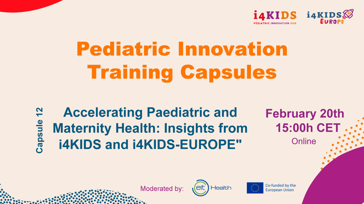 Institut de Recerca Sant Joan de Déu (@irsjd_info) on Twitter photo 📢NEW #TrainingCapsule by <a href="/i4kids_Hub/">i4KIDS Pediatric Innovation Hub</a>: "Accelerating Paediatric and Maternity Health: Insights from #i4KIDS and #i4KIDSEUROPE
📆 February 20th
⌚ 15h
📍 Online
Register here: s.mtrbio.com/sggxxgdidw 📢NEW #TrainingCapsule by <a href="/i4kids_Hub/">i4KIDS Pediatric Innovation Hub</a>: "Accelerating Paediatric and Maternity Health: Insights from #i4KIDS and #i4KIDSEUROPE
📆 February 20th
⌚ 15h
📍 Online
Register here: s.mtrbio.com/sggxxgdidw