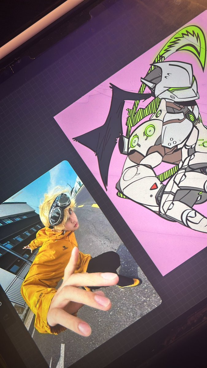 BL1NG20's tweet photo. @insaneposes Posted 5 days ago and felt I had to put my own spin on this 
#digitalart #Overwatch2Fanart #Overwatch #Genji https://t.co/m9B5pKCe6y